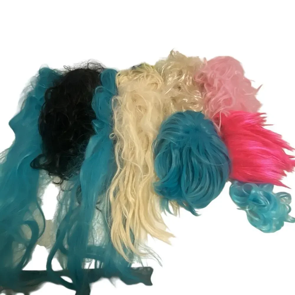 Cosplay Costume Wavy Long Mid Short synthetic blond Black green hair wig Lot9